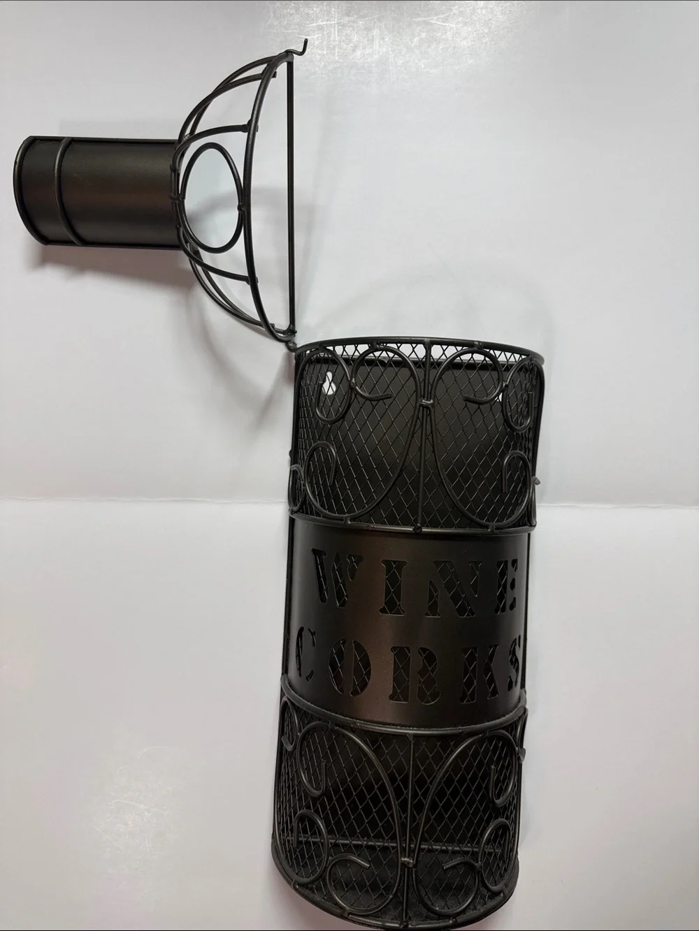 Epic Products WINE CORKS Metal Wine Bottle Shape Cork Cage Wall Hanging